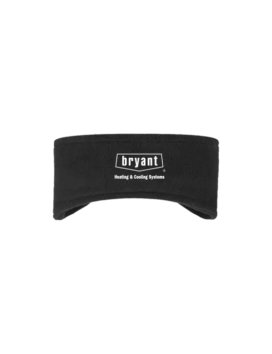 Black Stretch Fleece Headband w/Bryant H&C Systems Logo