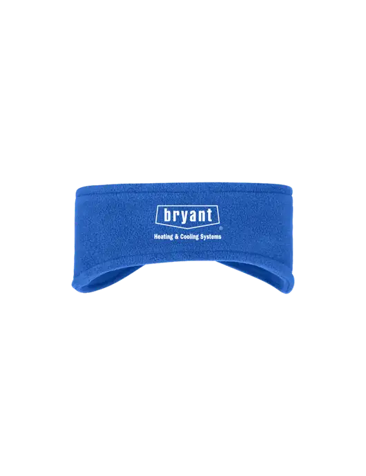 Royal Stretch Fleece Headband w/Bryant H&C Systems Logo