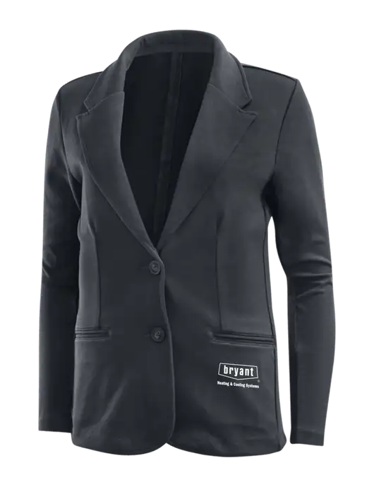 Charcoal Grey Womens Knit Blazer w/Bryant H&C Systems Logo