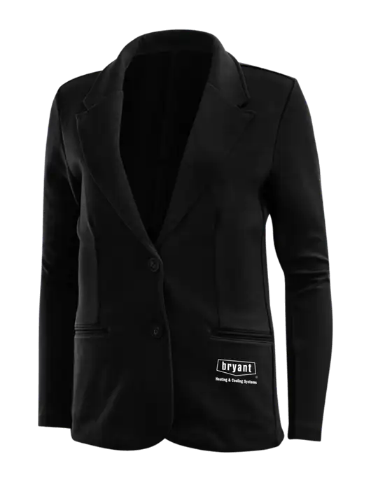 Black Womens Knit Blazer w/Bryant H&C Systems Logo