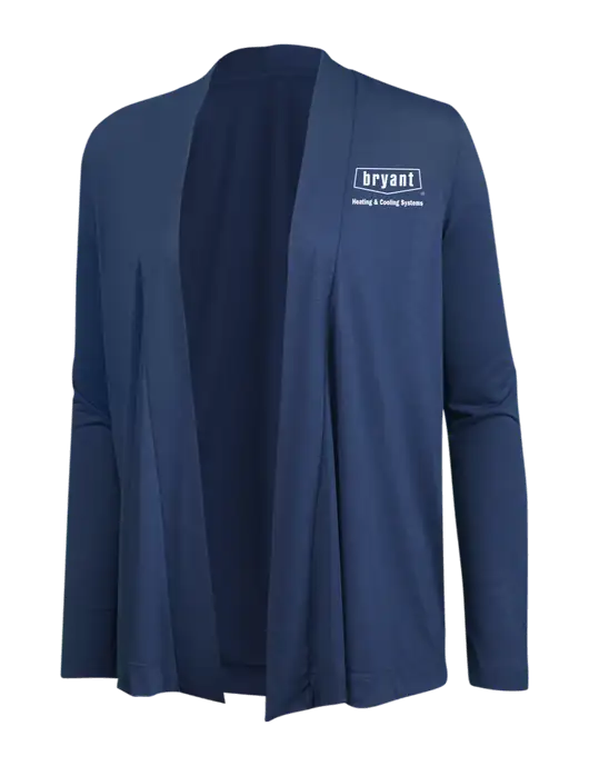 Dusty  Blue Womens Concept Cardigan w/Bryant H&C Systems Logo