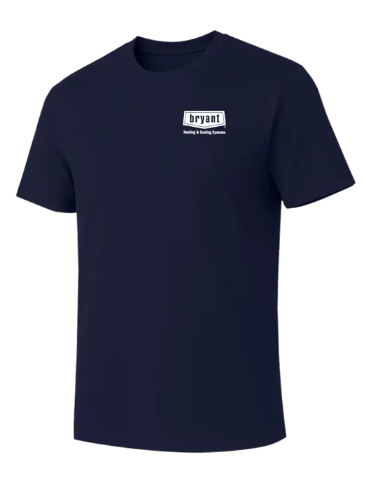 Allmade Dark Navy Organic Cotton Tee w/Bryant H&C Systems Logo
