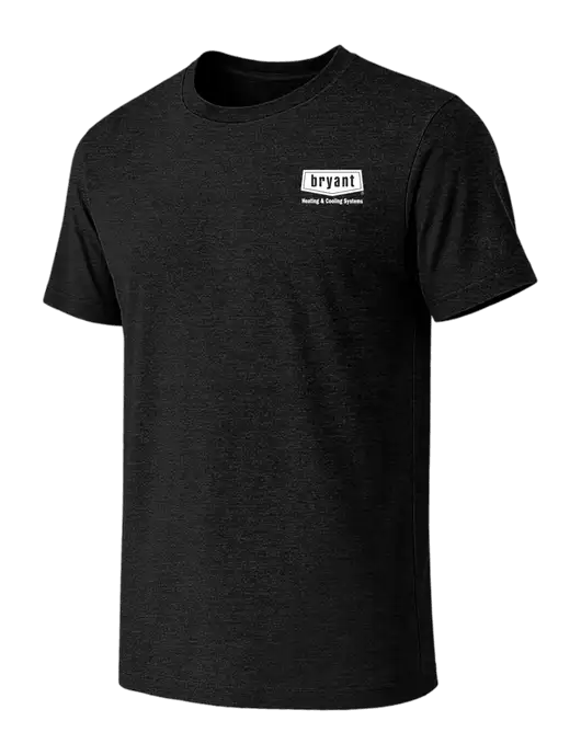BELLA+CANVAS Black Heather CVC Short Sleeve Tee w/Bryant H&C Systems Logo