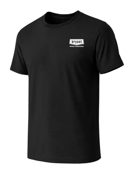 BELLA+CANVAS Black CVC Short Sleeve Tee w/Bryant H&C Systems Logo