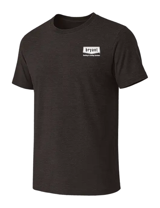 BELLA+CANVAS Dark Grey Heather CVC Short Sleeve Tee w/Bryant H&C Systems Logo