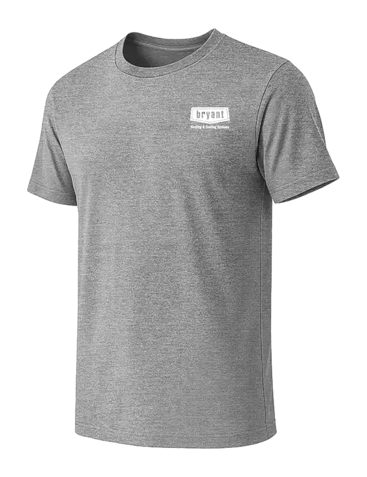 BELLA+CANVAS Heather Grey CVC Short Sleeve Tee w/Bryant H&C Systems Logo