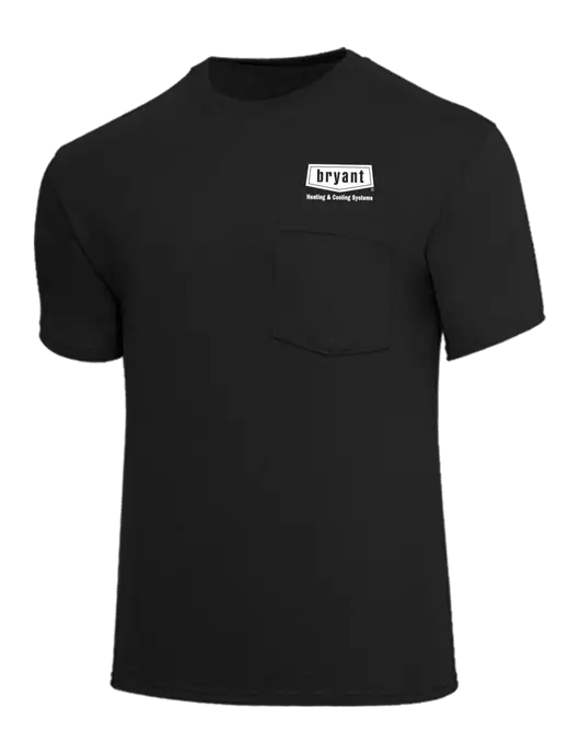 Core Blend Black Pocket T-Shirt w/Bryant H&C Systems Logo