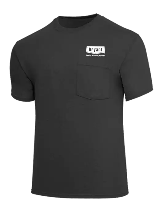 Core Blend Charcoal Grey Pocket T-Shirt w/Bryant H&C Systems Logo
