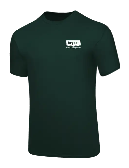 Core Blend Dark Green T-Shirt w/Bryant H&C Systems Logo
