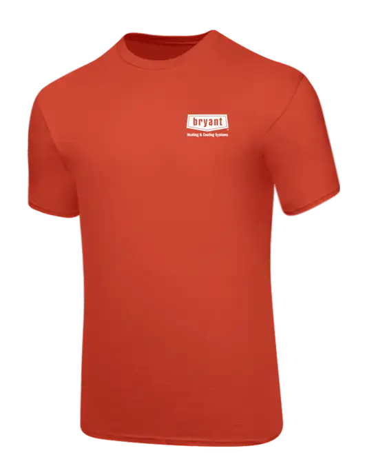 Core Blend Dark Orange T-Shirt w/Bryant H&C Systems Logo