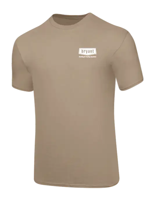 Core Blend Dark Tan T-Shirt w/Bryant H&C Systems Logo