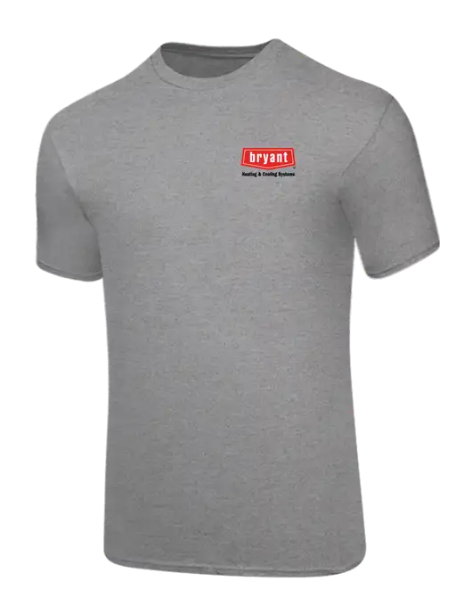Core Blend Medium Grey Heather T-Shirt w/Bryant H&C Systems Logo