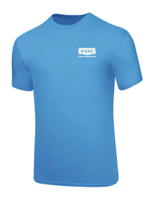 Core Blend Light Sapphire Blue T-Shirt w/Bryant H&C Systems Logo