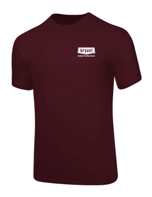Core Blend Maroon T-Shirt w/Bryant H&C Systems Logo