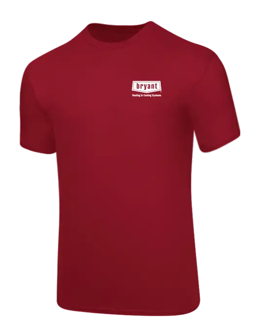 Core Blend Red T-Shirt w/Bryant H&C Systems Logo