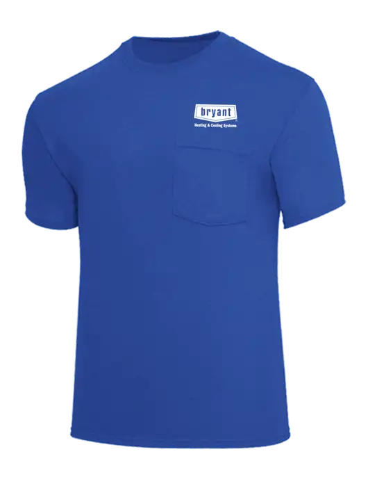 Core Blend Royal Pocket T-Shirt w/Bryant H&C Systems Logo