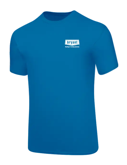 Core Blend Sapphire Blue T-Shirt w/Bryant H&C Systems Logo