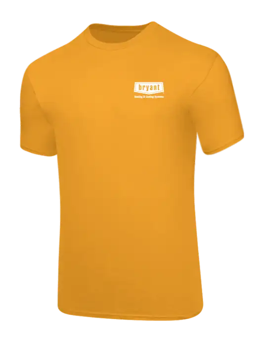 Core Blend Yellow Gold T-Shirt w/Bryant H&C Systems Logo