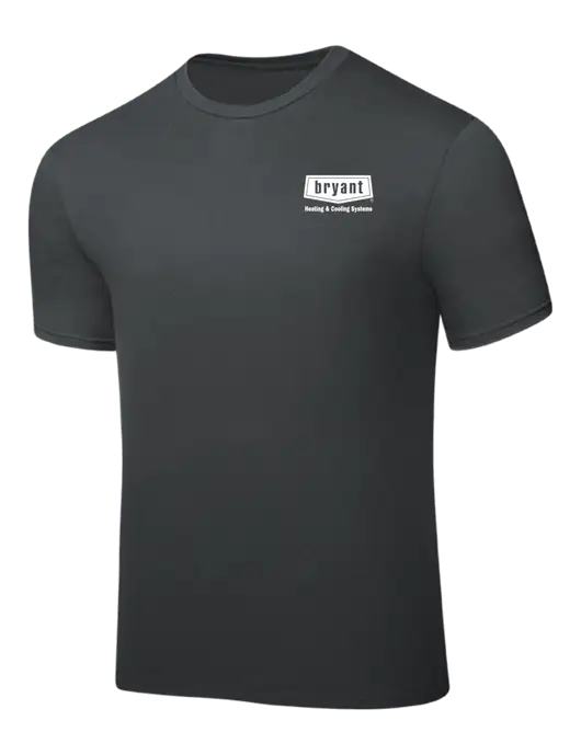 Dark Grey PosiCharge Competitor Tee w/Bryant H&C Systems Logo