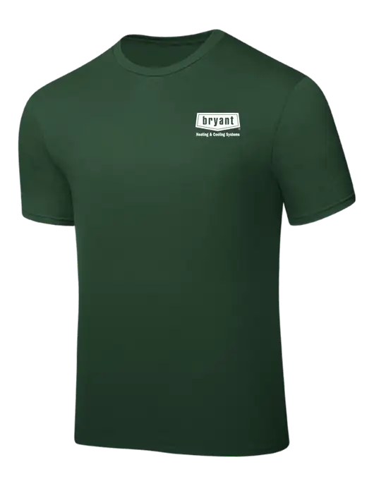 Dark Green PosiCharge Competitor Tee w/Bryant H&C Systems Logo