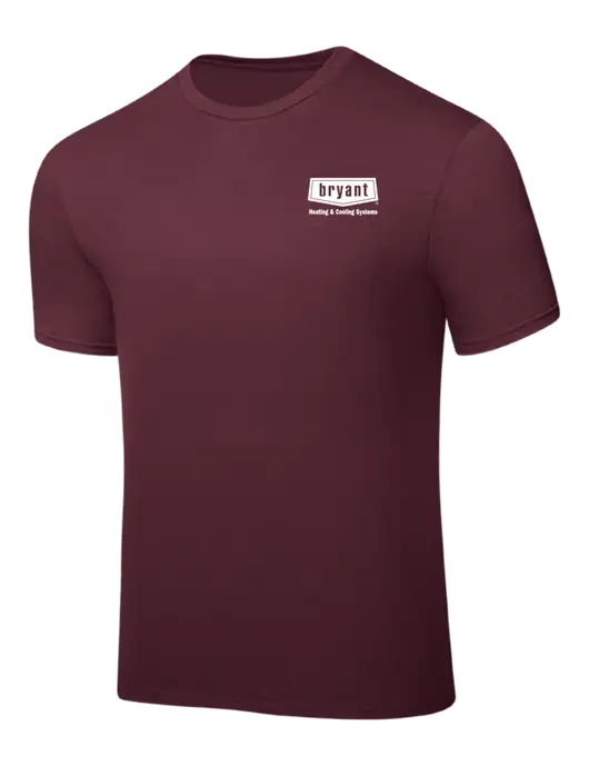 Maroon PosiCharge Competitor Tee w/Bryant H&C Systems Logo