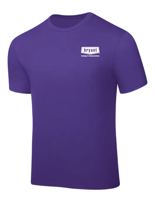 Purple PosiCharge Competitor Tee w/Bryant H&C Systems Logo