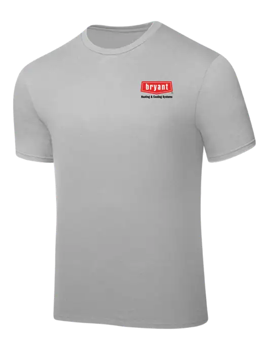 Silver PosiCharge Competitor Tee w/Bryant H&C Systems Logo