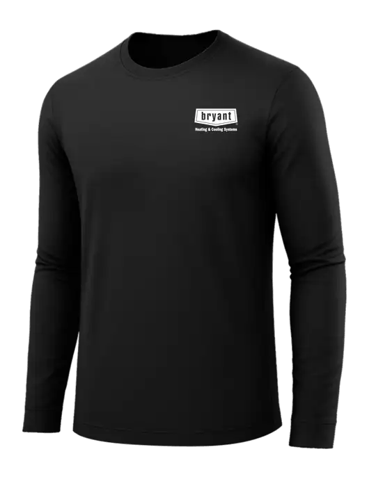 Long Sleeve Black PosiCharge Competitor Tee w/Bryant H&C Systems Logo