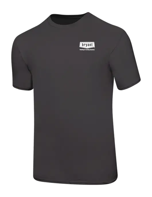 Ring Spun Charcoal 4.5 oz T-Shirt w/Bryant H&C Systems Logo
