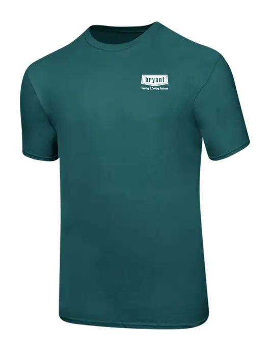Ring Spun Dark Teal 4.5 oz T-Shirt w/Bryant H&C Systems Logo