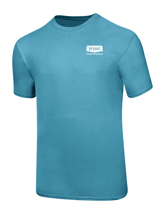 Ring Spun Light Sapphire 4.5 oz T-Shirt w/Bryant H&C Systems Logo