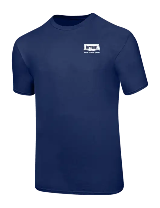 Ring Spun Navy 4.5 oz T-Shirt w/Bryant H&C Systems Logo