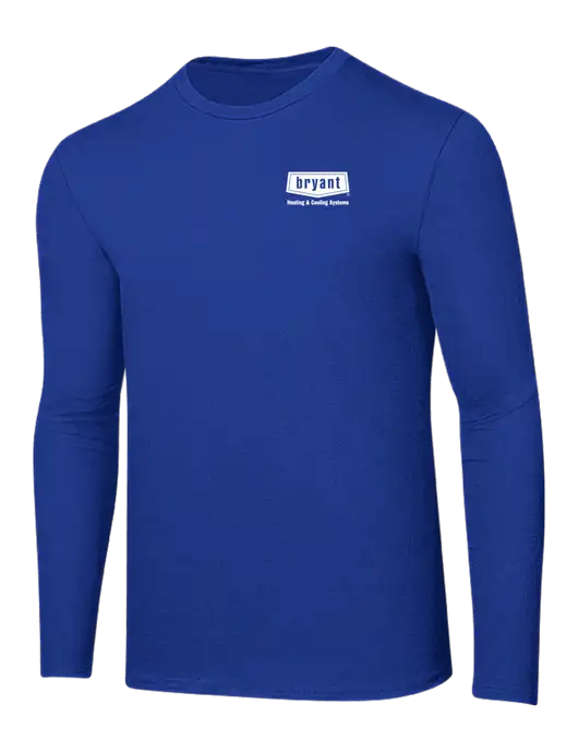 Ring Spun True Royal 4.5 oz Long Sleeve T-Shirt w/Bryant H&C Systems Logo
