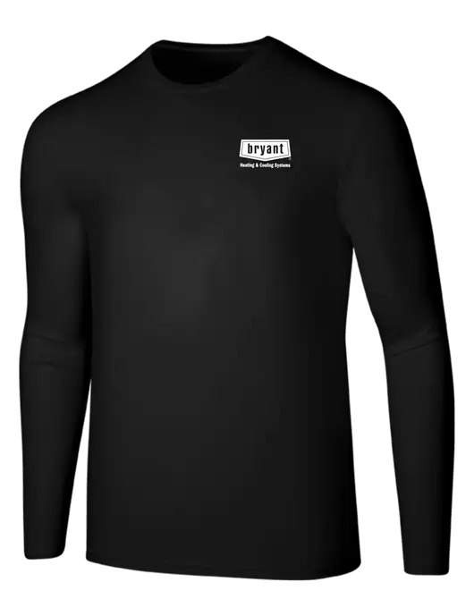 Seriously Soft Black Long Sleeve T-Shirt w/Bryant H&C Systems Logo