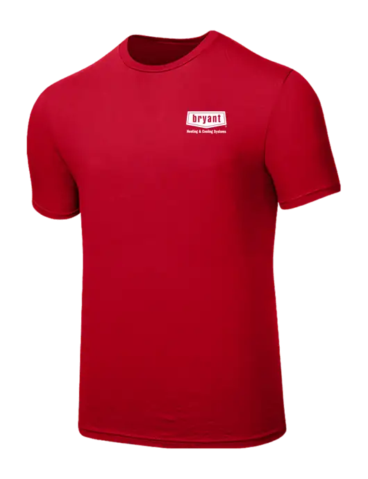 Seriously Soft Red T-Shirt w/Bryant H&C Systems Logo