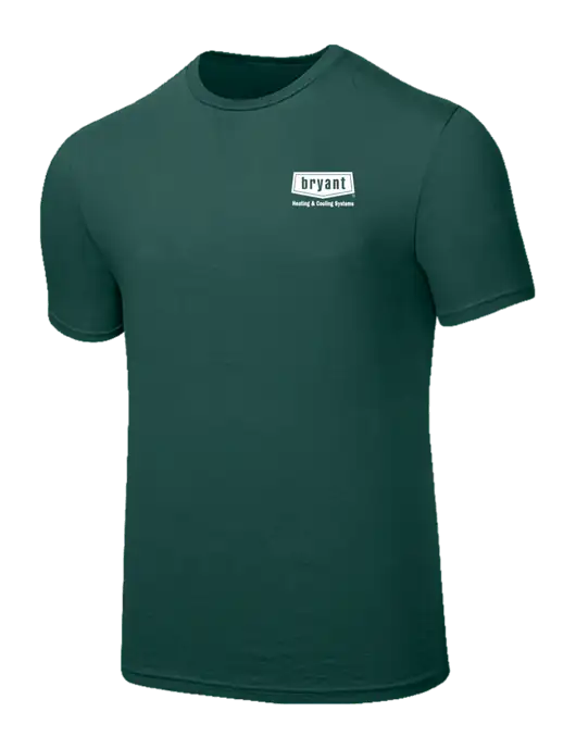 Seriously Soft Dark Green T-Shirt w/Bryant H&C Systems Logo