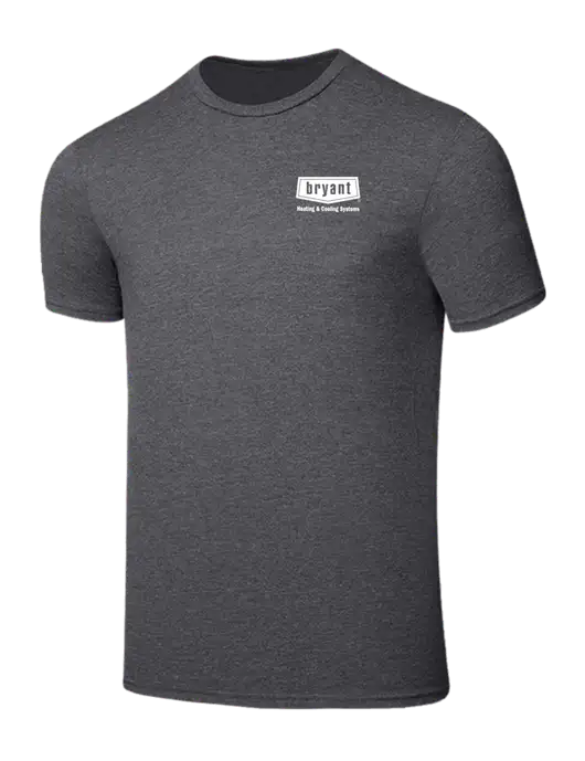 Seriously Soft Heathered Charcoal T-Shirt w/Bryant H&C Systems Logo