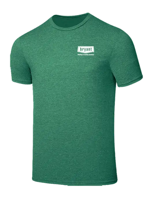 Seriously Soft Heathered Kelly Green T-Shirt w/Bryant H&C Systems Logo