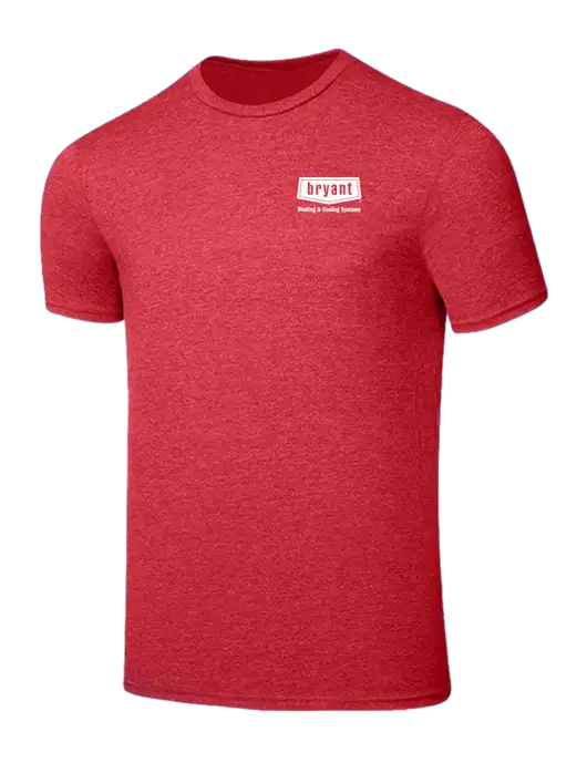 Seriously Soft Heathered Red T-Shirt w/Bryant H&C Systems Logo