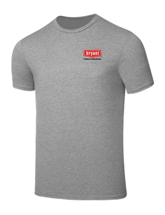 Seriously Soft Light Heather Grey T-Shirt w/Bryant H&C Systems Logo