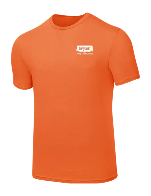 Seriously Soft Orange T-Shirt w/Bryant H&C Systems Logo