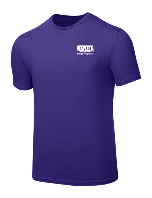 Seriously Soft Purple T-Shirt w/Bryant H&C Systems Logo