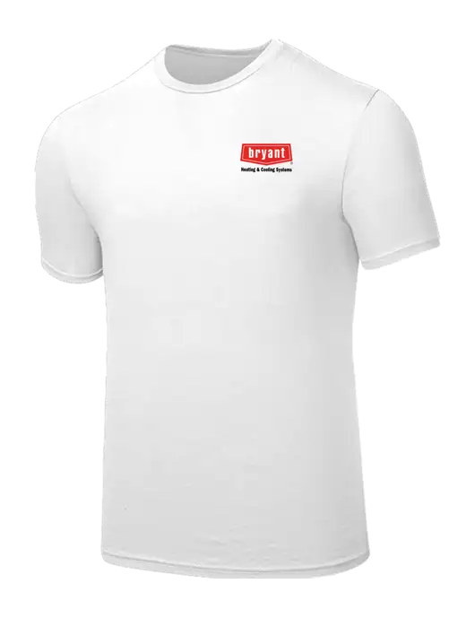 Seriously Soft White T-Shirt w/Bryant H&C Systems Logo