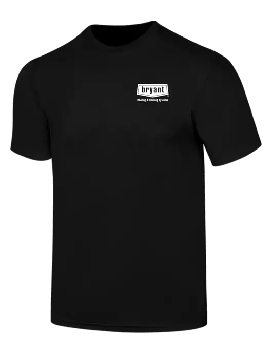 Simply Soft Black 4.5oz  Poly/Combed Ring Spun Cotton T-Shirt w/Bryant H&C Systems Logo