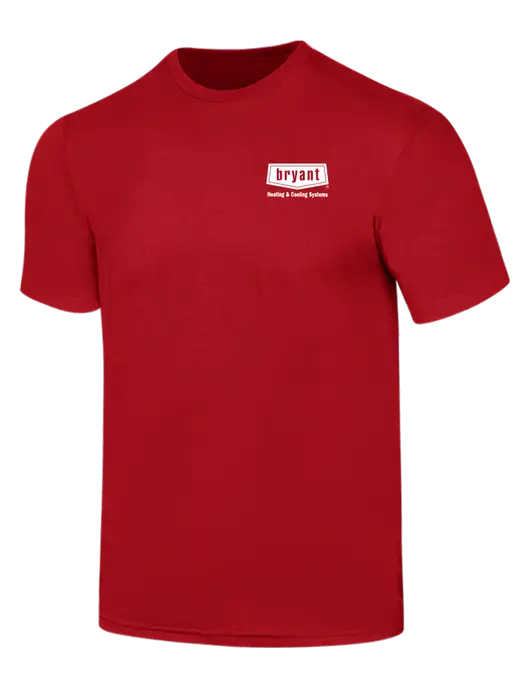 Simply Soft Red 4.5oz  Poly/Combed Ring Spun Cotton T-Shirt w/Bryant H&C Systems Logo