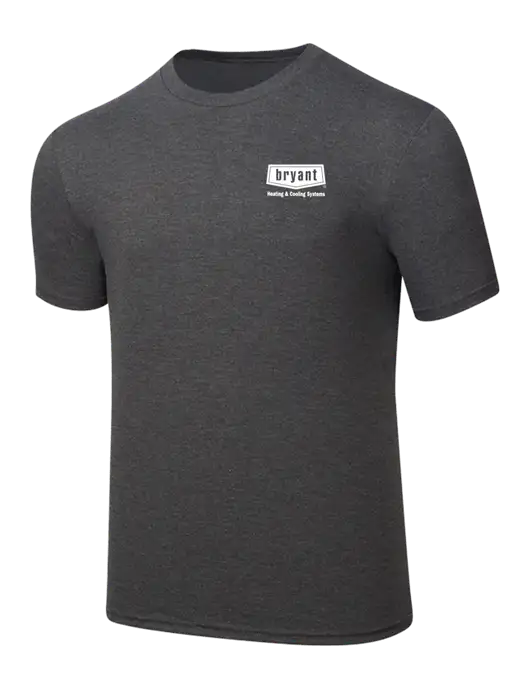 Simply Soft Heathered Charcoal 4.5oz  Poly/Combed Ring Spun Cotton T-Shirt w/Bryant H&C Systems Logo