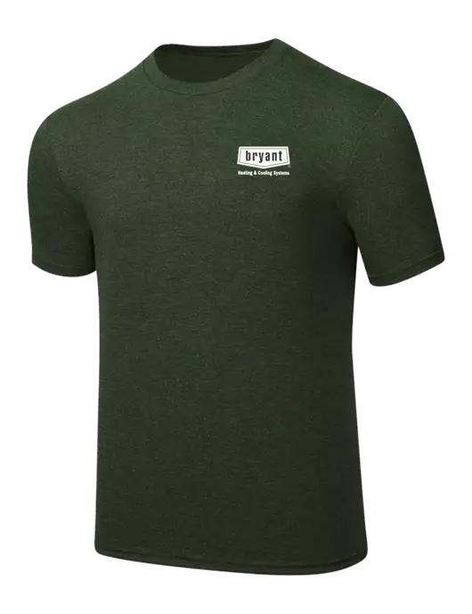 Simply Soft Heathered Forest Green 4.5oz  Poly/Combed Ring Spun Cotton T-Shirt w/Bryant H&C Systems Logo