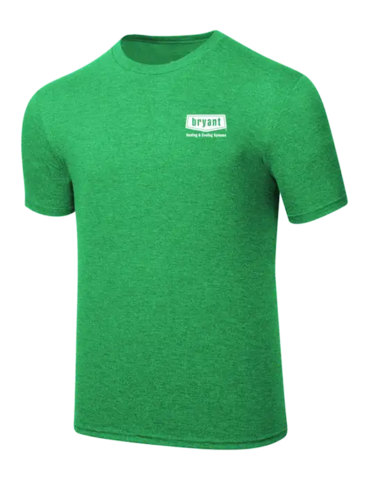 Simply Soft Kelly Green Frost 4.5oz  Poly/Combed Ring Spun Cotton T-Shirt w/Bryant H&C Systems Logo
