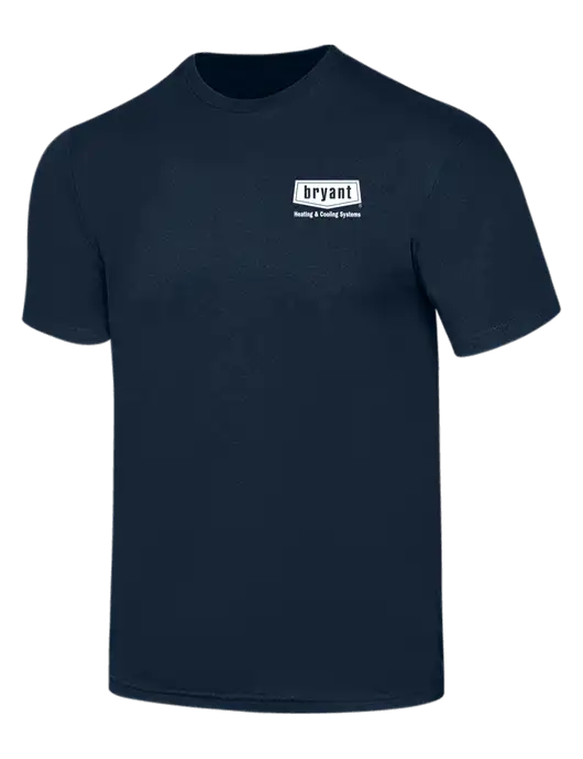 Simply Soft Navy 4.5oz  Poly/Combed Ring Spun Cotton T-Shirt w/Bryant H&C Systems Logo