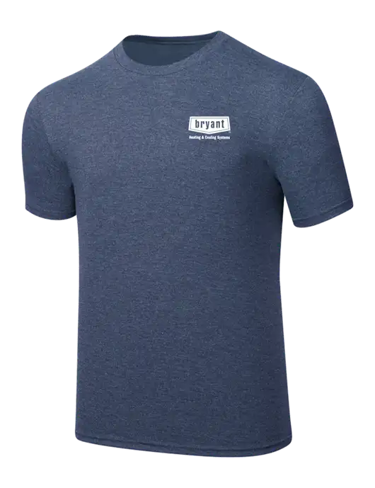 Simply Soft Navy Frost 4.5oz  Poly/Combed Ring Spun Cotton T-Shirt w/Bryant H&C Systems Logo